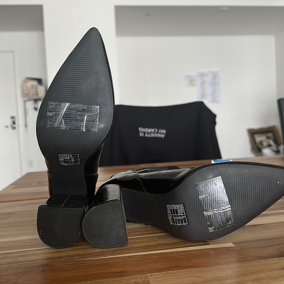 Cute black patent booties!! - Picture 2 of 2